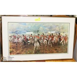 22X36 FRAMED " BATTLE OF WATERLOO" PICTURE