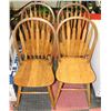 Image 1 : SET OF 4 OAK ARROWBACK CHAIRS