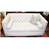 Image 1 : SHOWHOME  64" NAILHEAD FABRIC LOVE SEAT