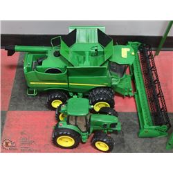 JOHN DEERE HARVESTER & TRACTOR.