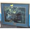 Image 1 : 24X30 FRAMED "LIGHT OF SPRING" LOON FAMILY