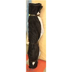 BOLT OF FABRIC BLACK WITH FLEECE BACKING