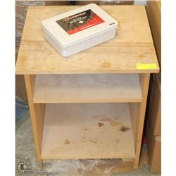 NEW FIRST AID KIT SOLD WITH WOOD TONE END TABLE