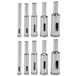 10PC DIAMOND COATED  CORE HOLE SAW SET