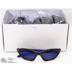 CASE OF DESIGNER SUNGLASSES W/ DARK PURPLE FRAMES