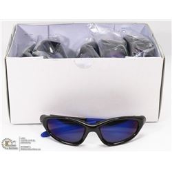 CASE OF DESIGNER SUNGLASSES W/ DARK PURPLE FRAMES