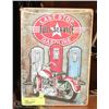 Image 1 : LAST STOP GASOLINE TIN SIGN, 8 X 12
