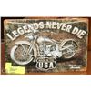 Image 1 : LEGENDS NEVER DIE TIN SIGN, 12 X 8