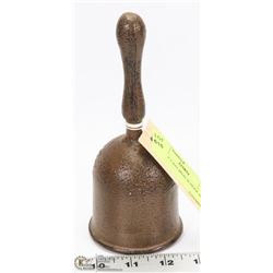 VINTAGE CAST IRON SCHOOL BELL