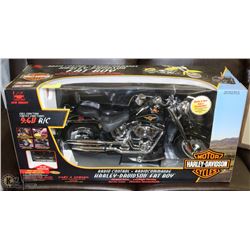 BLACK RADIO CONTROLLED HARLEY DAVIDSON FAT BOY