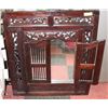 Image 1 : ORNATE WOOD MIRROR. 31"X35"