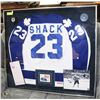 Image 1 : SIGNED EDDIE SHACK JERSEY WITH COA DISPLAY WITH