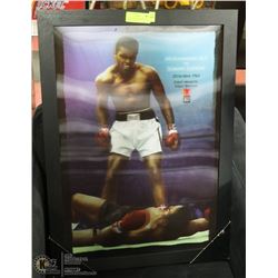 21X29 FRAMED MUHAMMAD ALI -LISTON FIGHT PIC