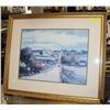 Image 1 : 35 X 29 FRAMED LANDSCAPE SCENE PICTURE BY KENT