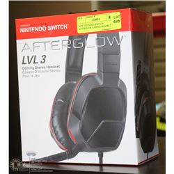 NEW NINTENDO SWITCH AFTERGLOW GAMING HEADSET