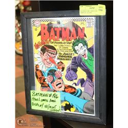 BATMAN #186 -1960'S COMICBOOK DISPLAY 12 CENT