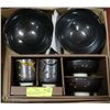 Image 1 : SET OF 2 NOODLE BOWLS (1 SPOON) & ORIENTAL 2 BOWLS