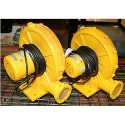 2 COMMERCIAL ELECTRIC BLOWERS -YELLOW.
