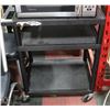 Image 1 : 3-TIER BLACK ROLLING CART ON WHEELS