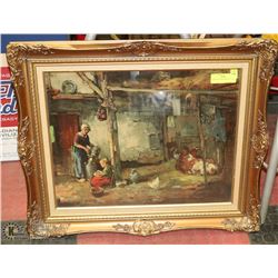 FRAMED VINTAGE PRINT OF FARM