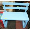 Image 1 : 36"X19"X20"H PINE BABY BLUE BENCH