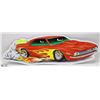 Image 1 : FLAMING SS CAR TIN SIGN, 30 X 9