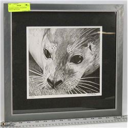 FRAMED, SIGNED, LTD EDITION PENCIL SKETCH BY