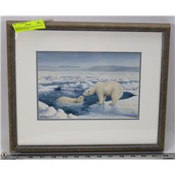 FRAMED & SIGNED MARLA WILSON PRINT OF POLAR