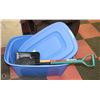 Image 1 : PLASTIC STORAGE BINS WITH 2 SHOVELS