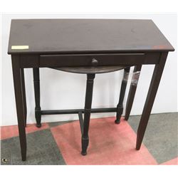 TWO SMALL BLACK TABLES