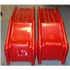 Image 2 : ONE SET OF RED METAL CAR RAMPS.