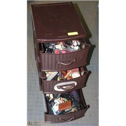 3 DRAWER CONTAINER WITH CONTENTS
