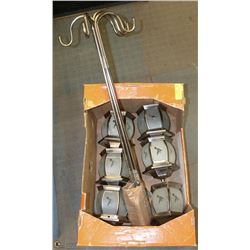 SET OF 6 HANGING HUMMINGBIRD SOLAR YARD LIGHTS