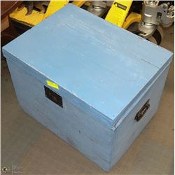 BLUE ANTIQUE TRUNK