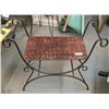 Image 1 : WICKER AND WROUGHT IRON BENCH