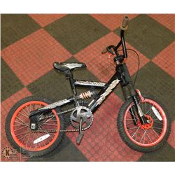 KENT SKIDS BIKE BLACK AND RED WHEELS 16" TIRES