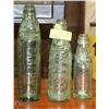Image 1 : 3 CODD BOTTLES INVENTED IN 1872, FIRST BOTTLES