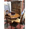 Image 1 : ESTATE TABLE WITH 2 LEAFS 4 CHAIRS, BUFFET AND