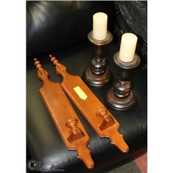 PAIR OF ESTATE WALL MOUNT CANDLE HOLDERS WITH
