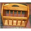 Image 1 : WOOD MAGAZINE RACK