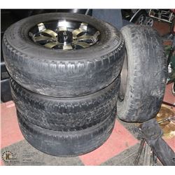 SET OF FOUR 265/70R17 NOKIAN TIRES & RIMS