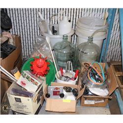 LARGE PALLET OF WINE MAKING SUPPLIES