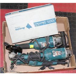 3 MAKITA GRINDERS WITH WELDING ROD