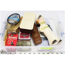 FLAT OF BAR TAPS AND COLLECTIBLES