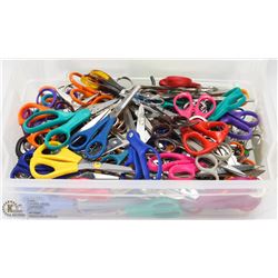 TUB FULL OF ASSORTED SCISSORS