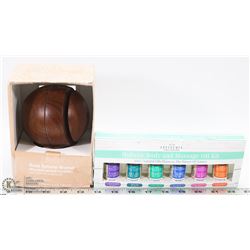 FLORA SPHERE WALNUT ULTRASONIC AROMA HUMIDIFIER