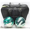 Image 1 : 2 BALL LAWN BOWLING SET WITH BAG
