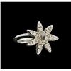 14KT White Gold .42 ctw Diamond Starfish Ring