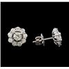 Image 2 : 14KT White Gold 1.97 ctw Diamond Earrings