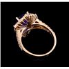 Image 3 : 2.91 ctw Tanzanite and Diamond Ring - 14KT Rose Gold